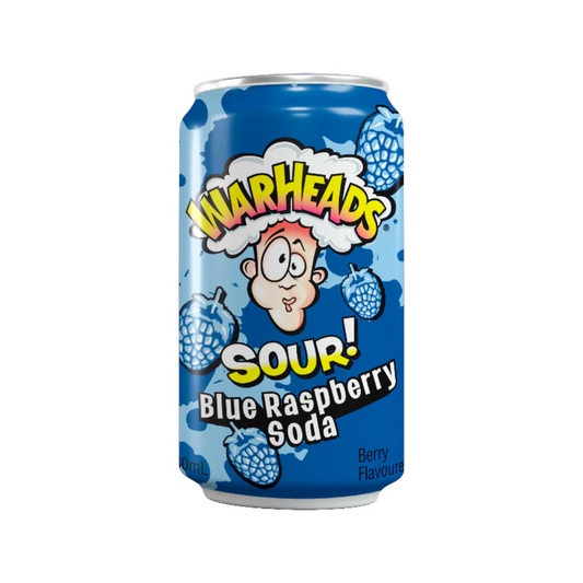 Warheads Blue Raspberry Sour Soda (12x330ml)