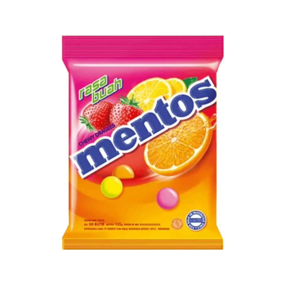 Mentos Candy Fruit Bag Asia (40x135g)